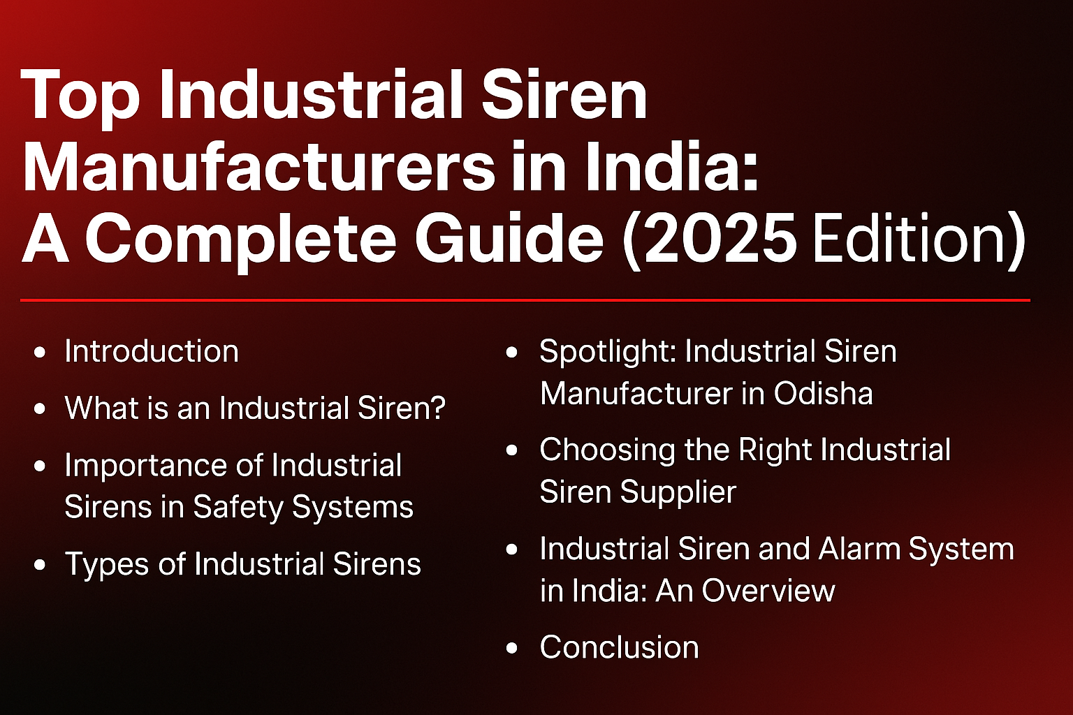 Industrial Siren Safety